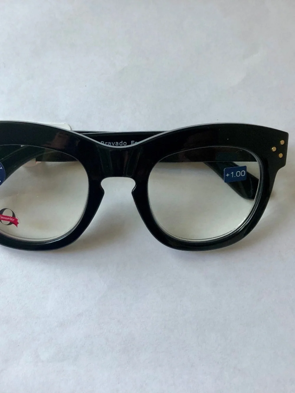 New Black Bravado Peepers Blue Light Filtering Reading Glasses +1.00